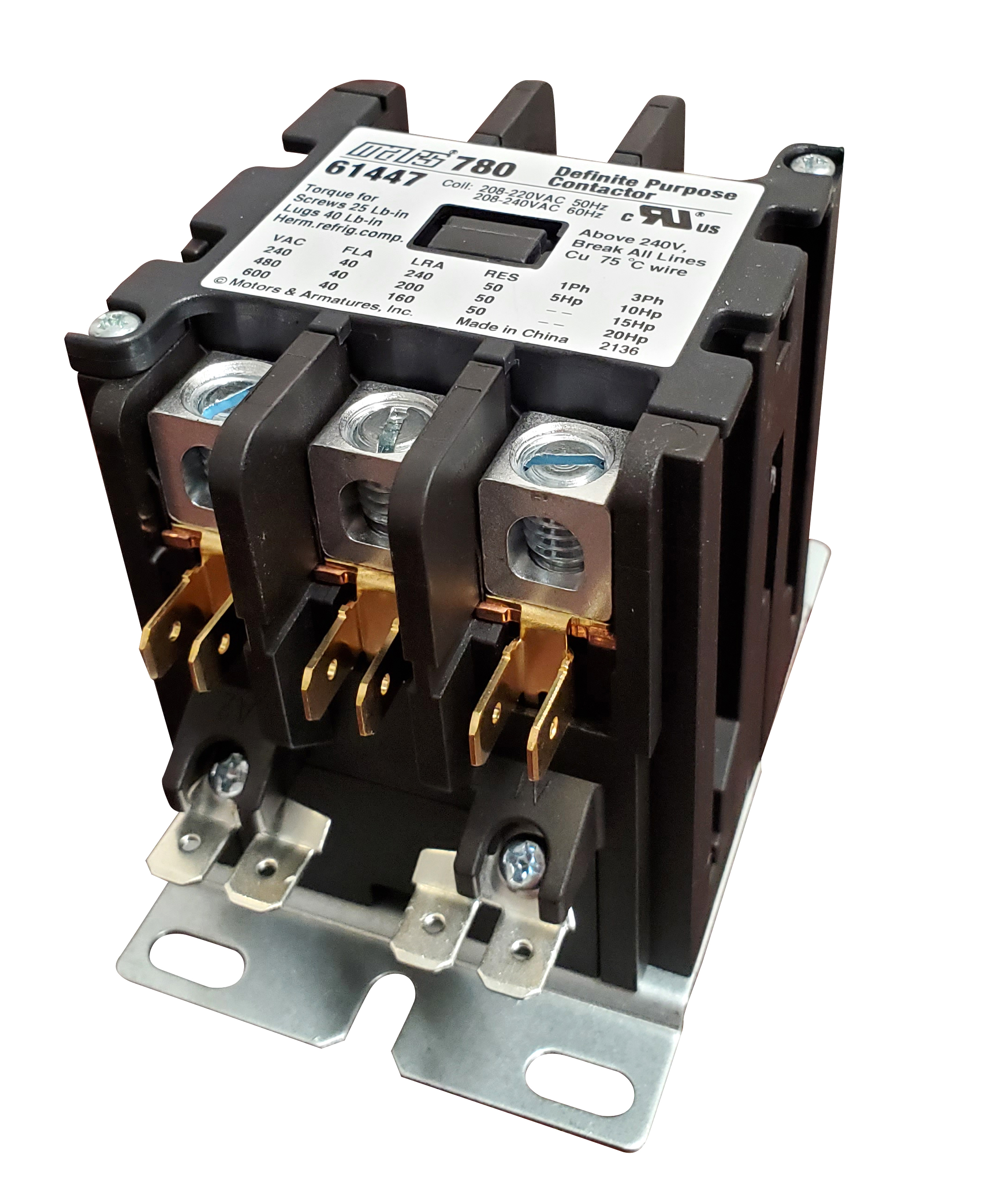 Mars Replacement Titan Max Dp Contactor 3 Pole 40 Amp  61447 By Titan 