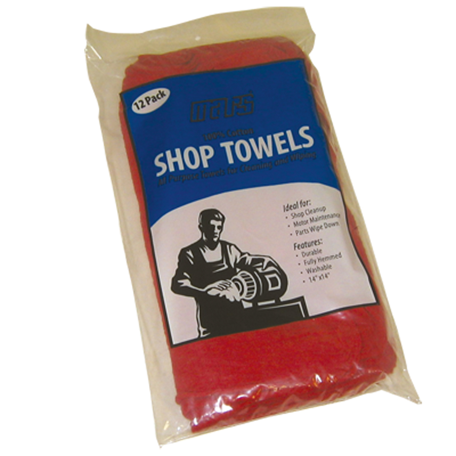 MARS Shop Towels Red Cloth Shop Towel (12 Pack) - 79026