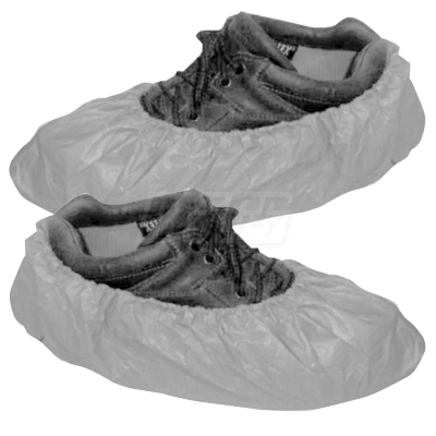 black disposable shoe covers