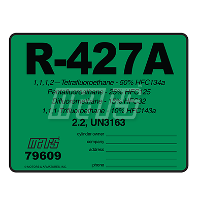 5 R-404A Forane FX-70 # 04404 Pack of Refrigerant Labels R404A Suva HP62 